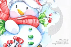 Cute Snowman Dessert. Christmas holidays PNG sublimation Product Image 3