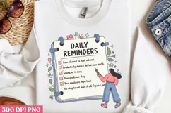 Daily Reminde PNG, Daily Reminder Sublimation PNG Product Image 2