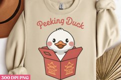 Peeking duck PNG, Funny Duck Sublimation PNG Product Image 1