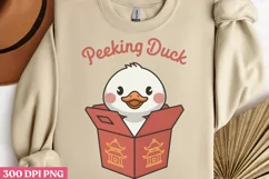 Peeking duck PNG, Funny Duck Sublimation PNG Product Image 1