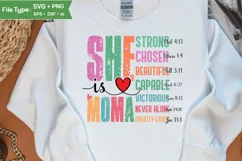 She Is Moma SVG | Mother Day PNG | Happy Mother's Day SVG Product Image 2