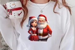 Mr And Mrs Santa Claus Clipart Sublimation, Christmas PNG Product Image 2