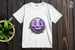 Funny Lavender Emoji Clipart Sublimation PNG Product Image 2