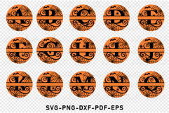 Halloween Monogram Split Letters, Halloween Fonts SVG Files Product Image 2