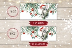 Watercolor Christmas Koala Mug, Christmas Mug Template Product Image 2