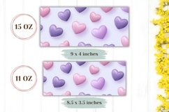 3D Love Mug Sublimation, Colorful Hearts Mug Design Product Image 2