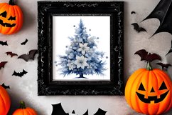 Blue Christmas Watercolor Clipart Sublimation Product Image 2