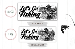 Let&#039;s Go Fishing Mug Design, Fish Mug, Fisherman Mug Wrap Product Image 2