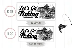 Let's Go Fishing Mug Design, Fish Mug, Fisherman Mug Wrap Product Image 2