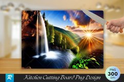 Water Falling Cutting Board Sublimation Design Product Image 1