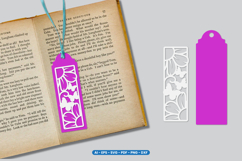 Floral Butterfly Bookmark SVG | Papercut Bookmark Laser Cut Product Image 1