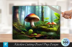 Mushroom in the Middle of a Forest Cutting Board PNG Design Product Image 1
