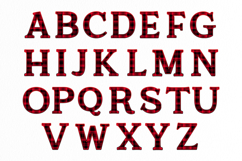 Christmas Plaid Alphabet Clipart Product Image 2