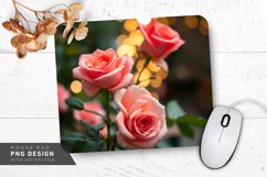 Soft Roses and Lights Mouse Pad PNG Design Product Image 1