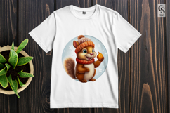 Winter Squirrel Cup Clipart Sublimation PNG Product Image 2