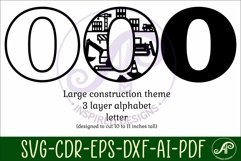 Construction Large O wall Letter 3 layer sign Product Image 2