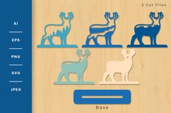 Deer with Nature Landscape 3D Layered Stand Decor Lasercut Product Image 2