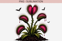 Gothic Venus Flytrap PNG | Dark Botanical Clipart Product Image 2