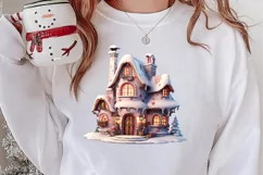 Fairy Christmas House Sublimation Clipart, Fairy Christmas Product Image 2