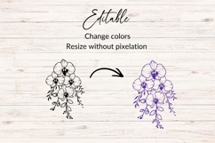 Wedding Orchid Bouquet SVG Product Image 2