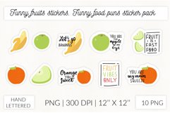 Funny fruits stickers. Funny food puns sticker pack Product Image 1