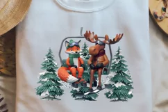 Animal Christmas Sublimation, I Believe In Santa And PNG Product Image 2