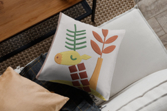 Cute Giraffe with Leaves Embroidery Design Product Image 2