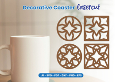 Wooden Decorative Coaster Lasercut Product Image 1