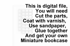 Miniature bookcase digital file kit, dollhouse furniture Product Image 2