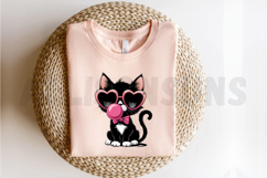 Valentine Cute Cat PNG, Funny Cat Sublimation PNG Product Image 2