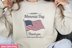 Happy Memorial Day PNG, Memorial Day Sublimation PNG Product Image 1