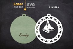 Skates Christmas Tree Toy SVG laser cut file for Glowforge Product Image 3