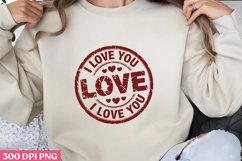 LOVE I LOVE YOU PNG, Valentines Day Stamps Clipart PNG Product Image 1