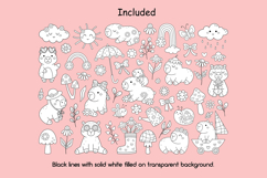 Capybara Digital Stamp, Spring Coloring Page, Summer Doodle Product Image 2
