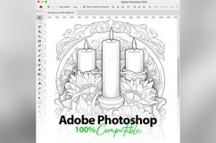 40 Procreate Floral Candles Stamp Brushes Product Image 2