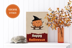 Happy Halloween Greeting Card, Retro Halloween Wall Art Product Image 2