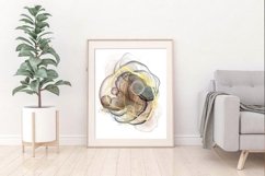 Abstract composition,set of 3 prints,Wall art printable Product Image 4