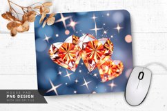 Sparkling Diamond Heart Mouse Pad PNG Design Product Image 1