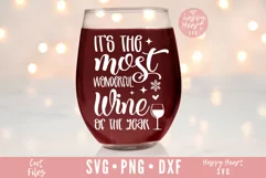 It's The Most Wonderful Wine Of The Year SVG, Christmas Wine Product Image 1