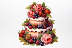 Christmas Cake Sublimation Clipart PNG Product Image 2