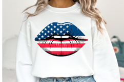 USA Lips Svg Design | Svg Cut Files | Shirt Svg Product Image 1
