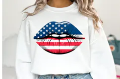 USA Lips Svg Design | Svg Cut Files | Shirt Svg Product Image 1