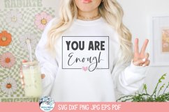 You Are Enough SVG | Positive Quote Clipart Product Image 1