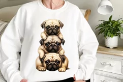 Stack Of Dogs Sublimation Clipart, Cute Puppy Clipart Product Image 2