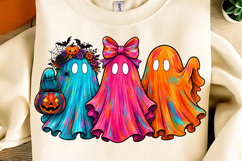 Preppy Halloween Ghost Neon PNG, Cute Boo Ghost Coquette PNG Product Image 2