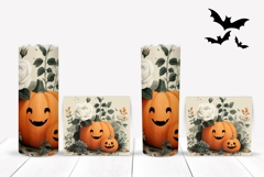 Halloween Pumpkin Tumbler Wrap, Fall Tumbler Template Product Image 2