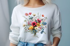 Colorful Wildflowers Sublimation Clipart Product Image 2