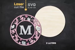 Ballerinas baby name sign SVG Laser cut file for Glowfor Product Image 2