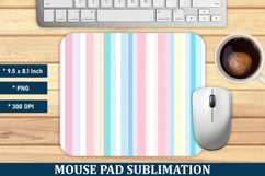 Pastel Stripes Mouse Pad | Mouse Pad Sublimation Product Image 1