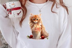 Pets Love Christmas Watercolor Clipart, Christmas PNG Product Image 2